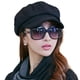 thumbnail image 1 of Gorro de invierno Comhats Newsboy en mezcla de lana para mujer, color negro, 1 of 7