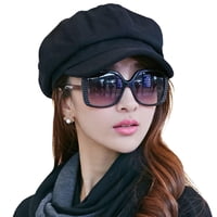 Gorro De Invierno Comhats Newsboy En Mezcla De Lana Para Mujer, Color Negro