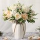 thumbnail image 1 of Peonías JARELING de flores artificiales en jarrón con ramo de hortensias, 1 of 7