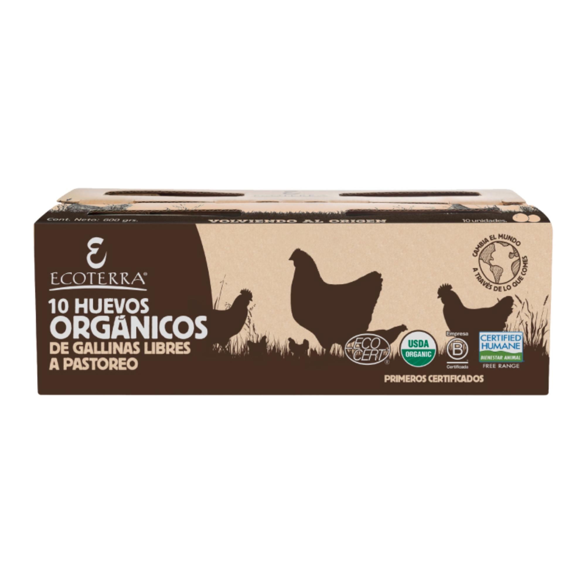 Huevos Orgánicos Gallinas Libres Pastoreo 10 Un 10 Un Ecoterra