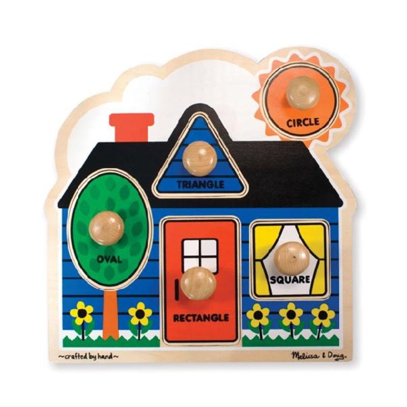 Melissa & Doug - Puzzle Con Tomador - Figuras.