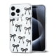 thumbnail image 1 of Funda de teléfono Svanove para iPhone 15 Pro Clear Bow Black, 1 of 7