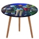 thumbnail image 1 of Onward-theme Fitted Round Tablecloths Elastic Edged Table Covers Waterproof Table Cloth for Kitchen Holiday Party Tables Decor 150cm, 1 of 6