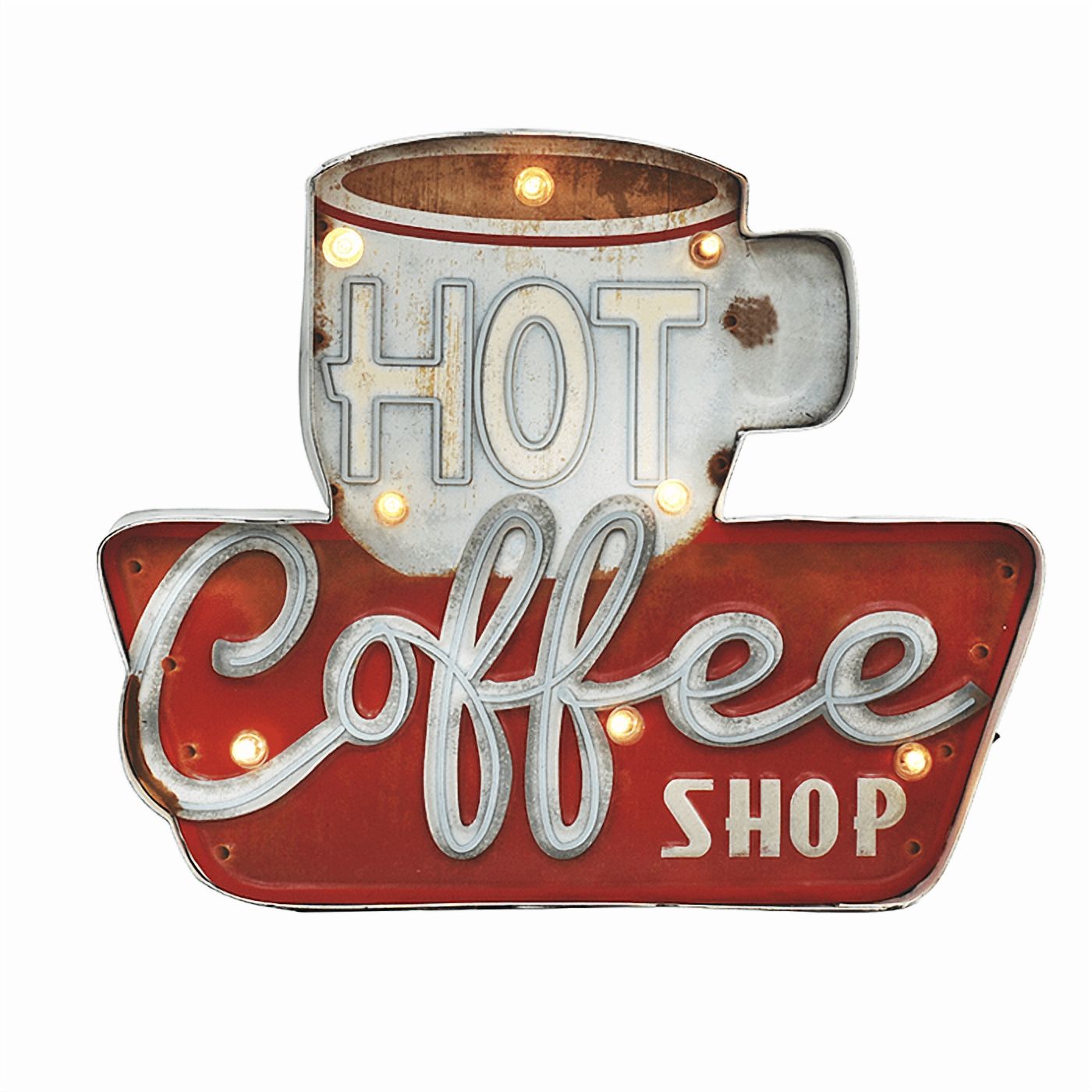 Muebles Santa Ana - Letrero Vintage Led Hot Coffe