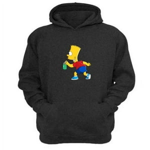 Genérico - Polerón Canguro Travieso Amarillo Dibujos Animados Gris Oscuro Talla L Unisex