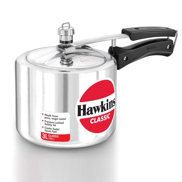 Olla a presión Hawkins Classic de aluminio de 3 litros de altura