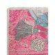thumbnail image 5 of INSPIRE CHIC Pañuelo Cuadrado de Seda 100% para Mujer Estampado Floral Vintage Pañuelo para Cuello y Cabeza Lujoso Envoltura para el Cabello 21 5/8 x 21 5/8‘’ Flecos Rosados, 5 of 5