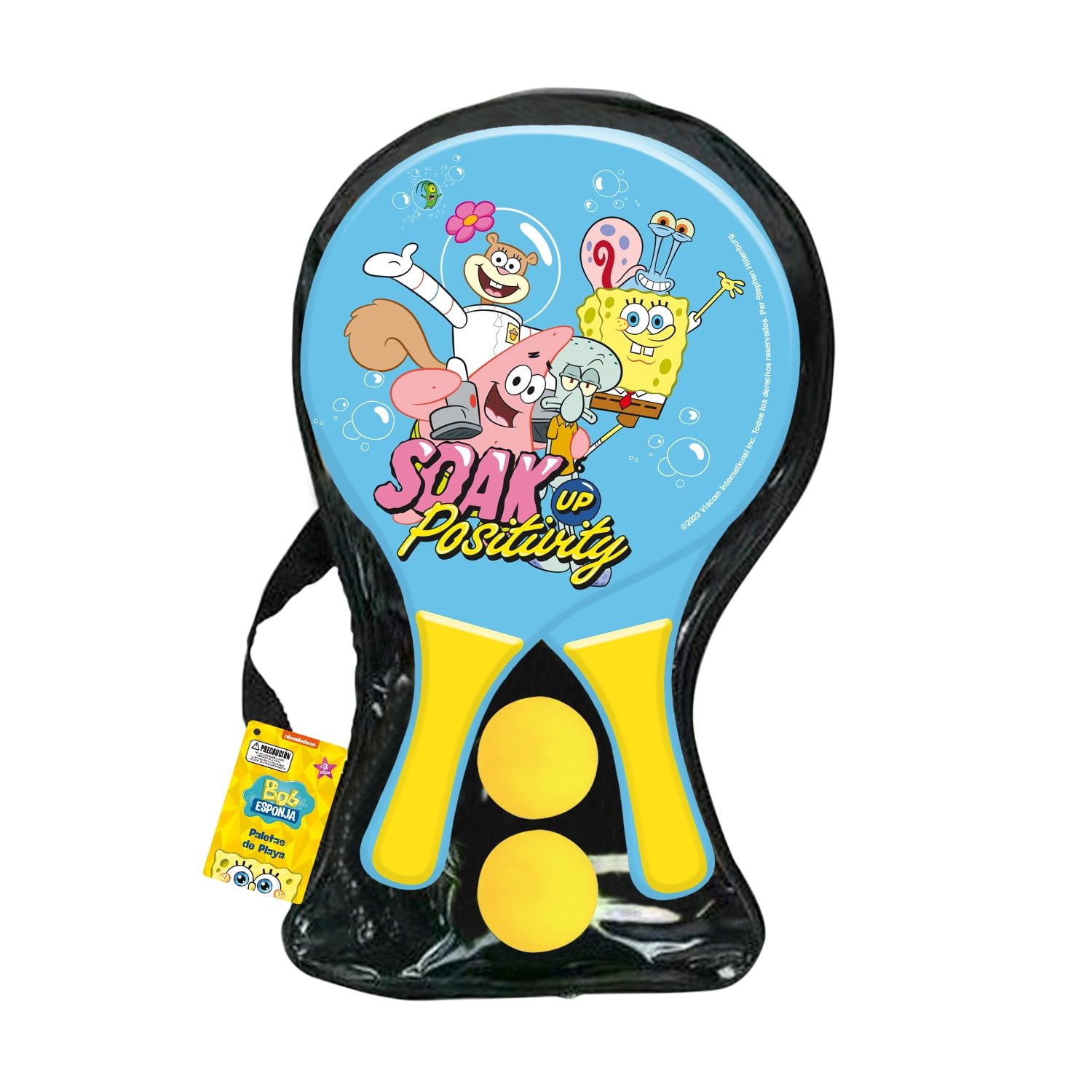 Nickelodeon - Paletas De Playa Con Bolso 1 Pelota Bob Esponja