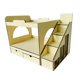 thumbnail image 5 of Modelo De Cama Tipo Loft 1:12 Con Escalera Para Estación De Tren, Paisaje DIY De Jardín De Hadas, 5 of 5