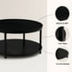 thumbnail image 5 of Mesa de Centro Redonda Negra - Diseño Moderno con Doble Nivel, 5 of 7