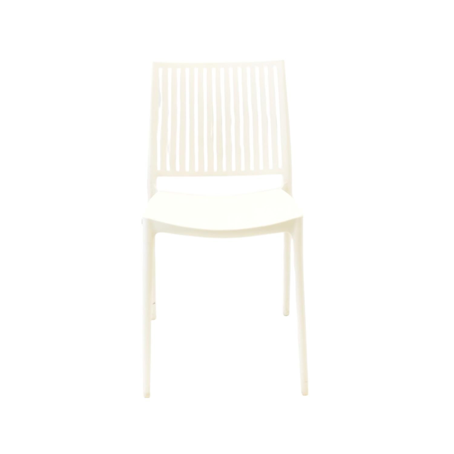 Silla Plástico Apilable Deco Noruega Blanca Escandinavia Blanco Tamaño Único