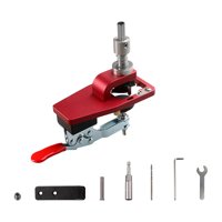 Ioensy - Plantilla De Perforación De Puerta Abridor De Orificio De Bisagra Para Puertas De Madera Dura Cabine Placas De Montaje Rojo