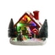 thumbnail image 2 of Mini Casa Estatua Luz Navidad Pueblo Nieve Resina Jardín Hogar, 2 of 5