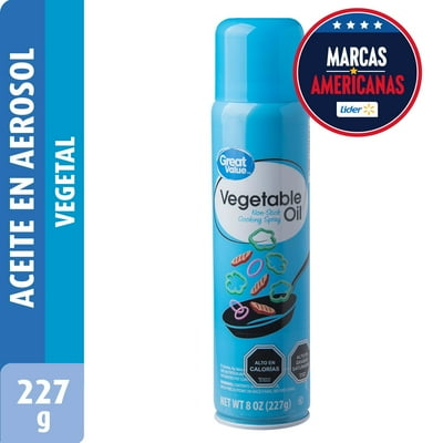 Aceite Vegetal Spray Botella 227 G Great Value