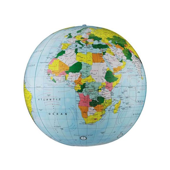 Globo Replogle inflable de 40 cm con océano azul claro