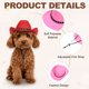 thumbnail image 3 of Sombrero de Vaquero para Perro Uxcell, Mini Sombrero de Vaquero para Mascota con Correa de Barbilla Ajustable, Gorra de Cosplay (Rosa, M), Para Perros y Gatos, 3 of 7