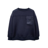 Pillin - Polerón Niño Cuello Redondo Con Bolsillo Delantero Marengo