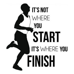 Rienda Libre Graphics - Decomural It'S Not Where You Start Sports Ws-43022