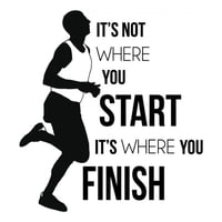 Rienda Libre Graphics - Decomural It'S Not Where You Start Sports Ws-43022