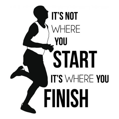 Rienda Libre Graphics - Decomural It'S Not Where You Start Sports Ws-43022