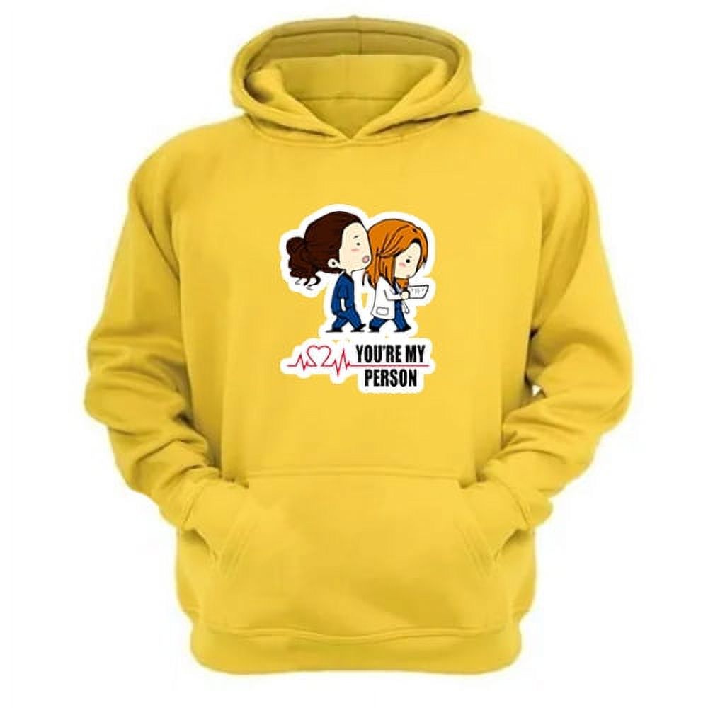Genérico - Polerón Canguro Grey´S Anatomy Amarillo Talla S Unisex