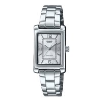 Reloj Análogo Para Mujer Casio Standard Acero Inoxidable Dial Plateado Quartz Ltp-1234Dd-7A