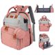 thumbnail image 1 of Mochila JOYCE, bolsa de pañales para bebés 3 en 1, color gris rosado, 1 of 7