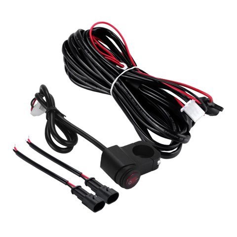 Magideal - Arnés De Cableado De Encendido/Apagado De Motocicleta, Piezas De Reparación De Relé De 12V 40A, Interruptor De Manillar, Cableado De Luz Antiniebla Cable De 16M