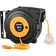 thumbnail image 1 of Carrete de cable de extensión retráctil VEVOR de 50 pies con triple salida, 1 of 9
