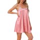 thumbnail image 4 of Camisón de Satén con Encaje INSPIRE CHIC para Mujer, Tiras Ajustables, Sin Espalda, con Dobladillo en Línea A, 3XL Rosa, 4 of 6