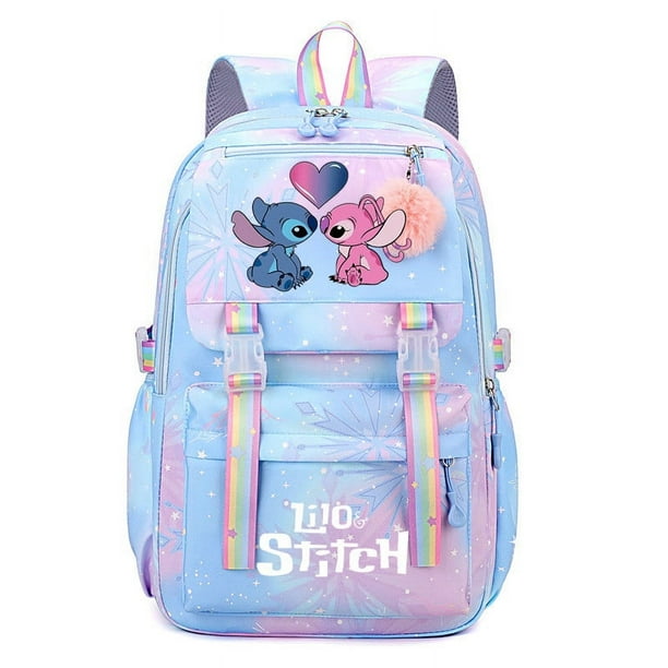 2024 Disney Lilo Stitch Women's Backpack Boys Girls Bookbag Bag Student Teenager Children Knapsack Schoolbag Rucksack Mochila