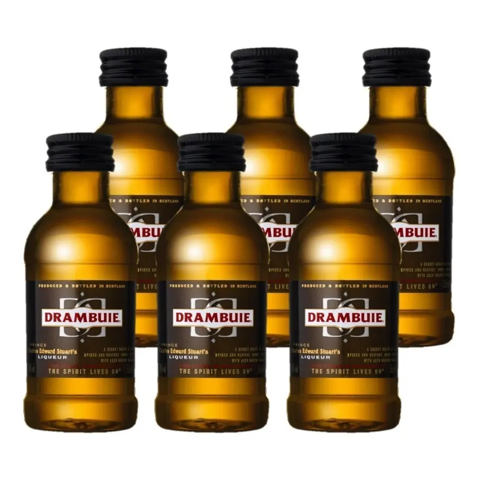 Licor Drambuie 50Ml Miniatura X6 Unidades. (Plástico)