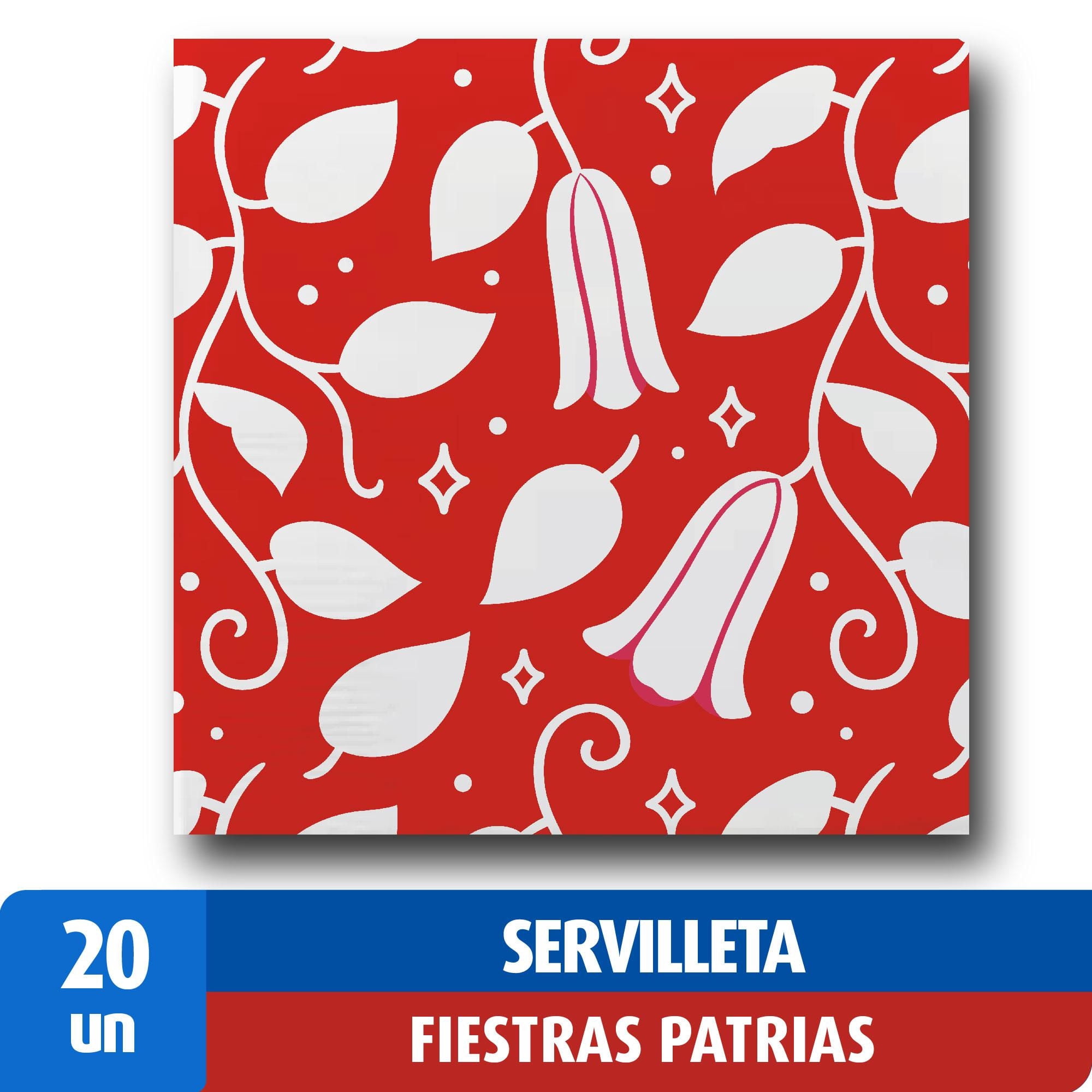 Servilletas Doble Hoja Style Fiestas Patrias Copihue 20 Un Lider