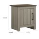 thumbnail image 5 of Mesa auxiliar Benzara Nena con puerta de gabinete, roble gris y nogal marrón, 5 of 6