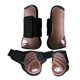thumbnail image 5 of Botas De Patas Traseras Traseras Delanteras De Caballo De 4 Piezas, Fetlock De Tendón Equino Protegen Marrón XL, 5 of 5
