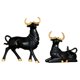 thumbnail image 4 of 1 Par De Estatua De Vaca, Escultura De Toro, Animal, Para Escritorio, Decoración Del Hogar, Negro, 4 of 5