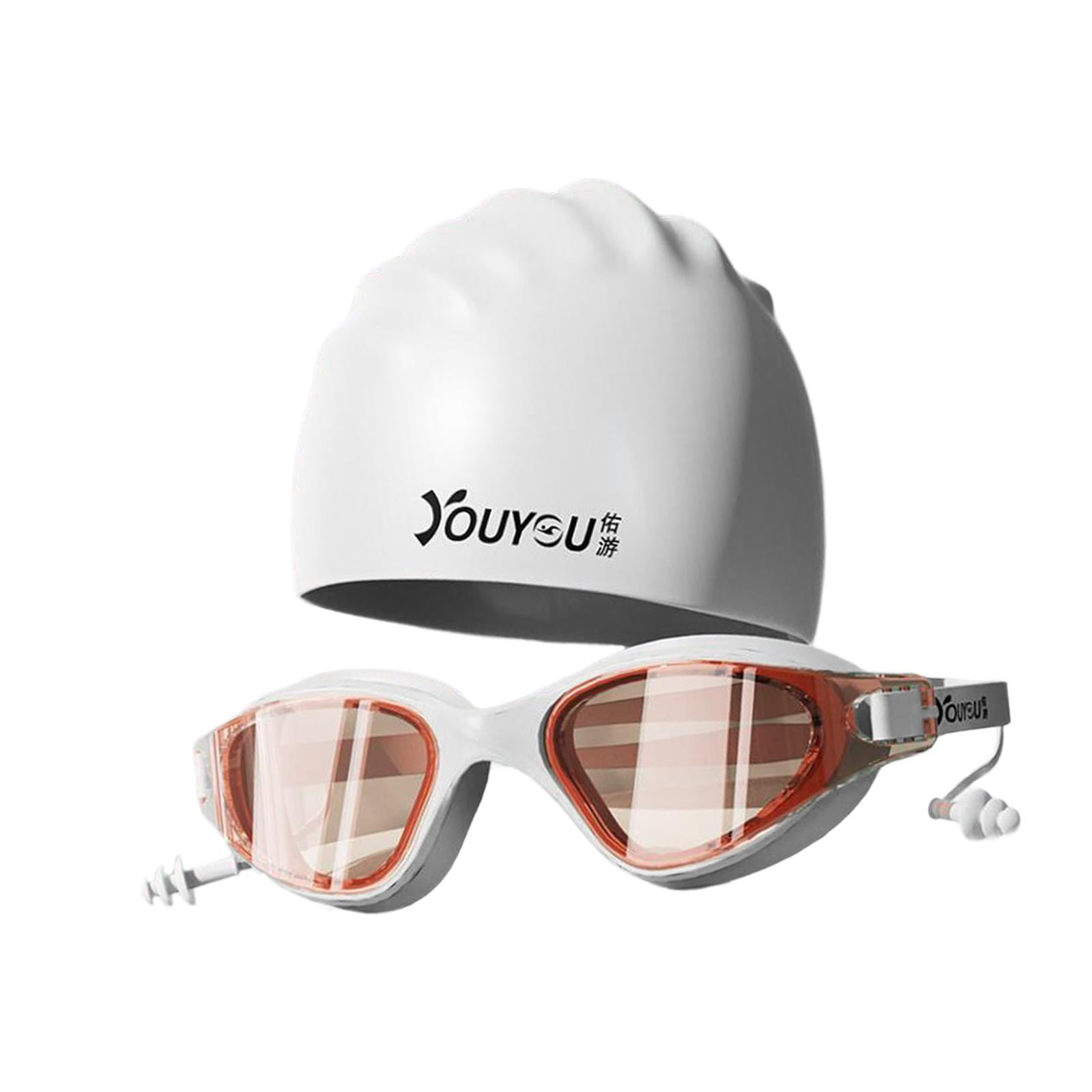 Ioensy - Gafas De Natación Con Gorro De Natación Gafas De Natación Gorro De Natación De Silicona Impermeable