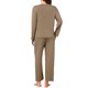 thumbnail image 3 of INSPIRE CHIC Conjuntos de Pijama para Mujer de Manga Larga Ropa de Dormir Cómoda Conjunto de 2 Piezas para Otoño Invierno 2026 X-Large Café, 3 of 6