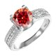 thumbnail image 1 of Anillos de Compromiso de Moissanita para Mujer 2 Uds Color D Claridad VVS1 Anillos de Diamante Anillos de Boda de Moissanita de Plata Esterlina S925 con Certificado, 1 of 8