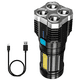 thumbnail image 3 of Linterna Led Recargable Camping 4 Frecuencias Cable Usb Color de la linterna Negro Color de la luz Blanca, 3 of 3