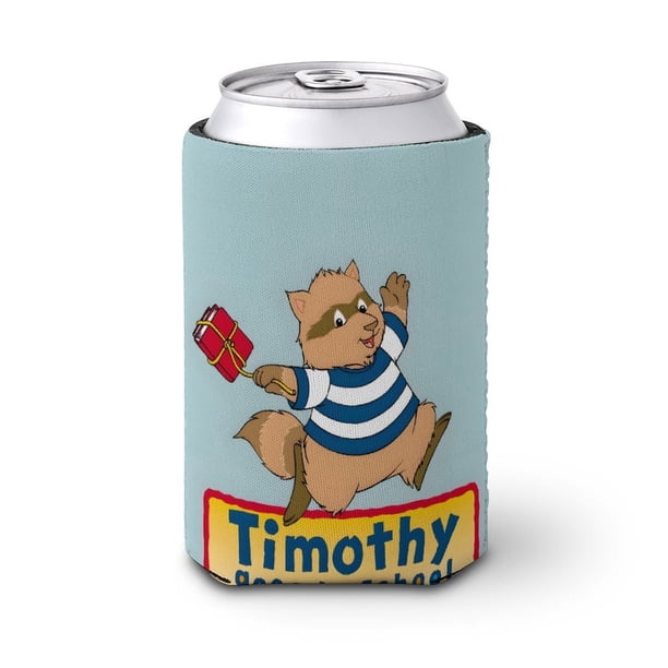 Timothy Va a la Escuela Funda enfriadora de latas, aislante de bebidas para mantener frías o calientes, funda térmica plegable para latas, portabebidas reutilizable