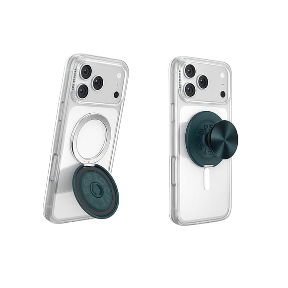 Agarre PopSockets MagSafe para celular con soporte tipo kickstand verde