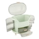 thumbnail image 2 of Organizador de maquillaje Almacenamiento de cosméticos a prueba de agua .8x13.4x7.9 pulgadas para dormitorio Material resistente con tapas Completamen Verde claro, 2 of 5