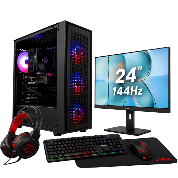 PC Gamer AMD Ryzen 7 5700G 32GB RAM 500GB SSD Monitor 24" IPS + Kit Teclado Gamer