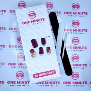 One Minute - Uñas Gel Semicuradas Diseño 098