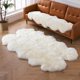 thumbnail image 3 of Alfombra de piel de oveja WL&ALLEN 132 cm × 198 cm Blanco Marfil, 3 of 8