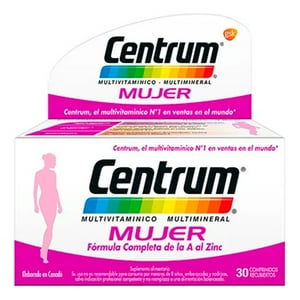 Gsk Otc - Multivitaminico Centrum Mujer 30 Comprimidos Sabor Sin Sabor