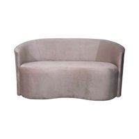 Diseños Valestrini - Sofa Curvo Felpa Palo Rosa