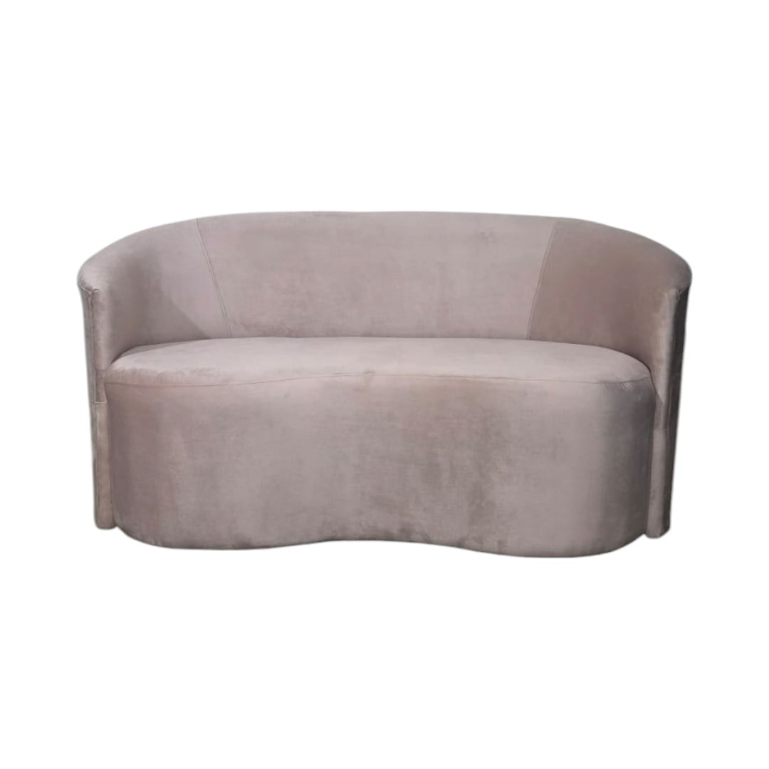 Diseños Valestrini - Sofa Curvo Felpa Palo Rosa
