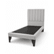 thumbnail image 3 of Cama Plaza y Media Turin Gris Claro Respaldo + Base + Colchon Mery Desing Excellence Plus, 3 of 9